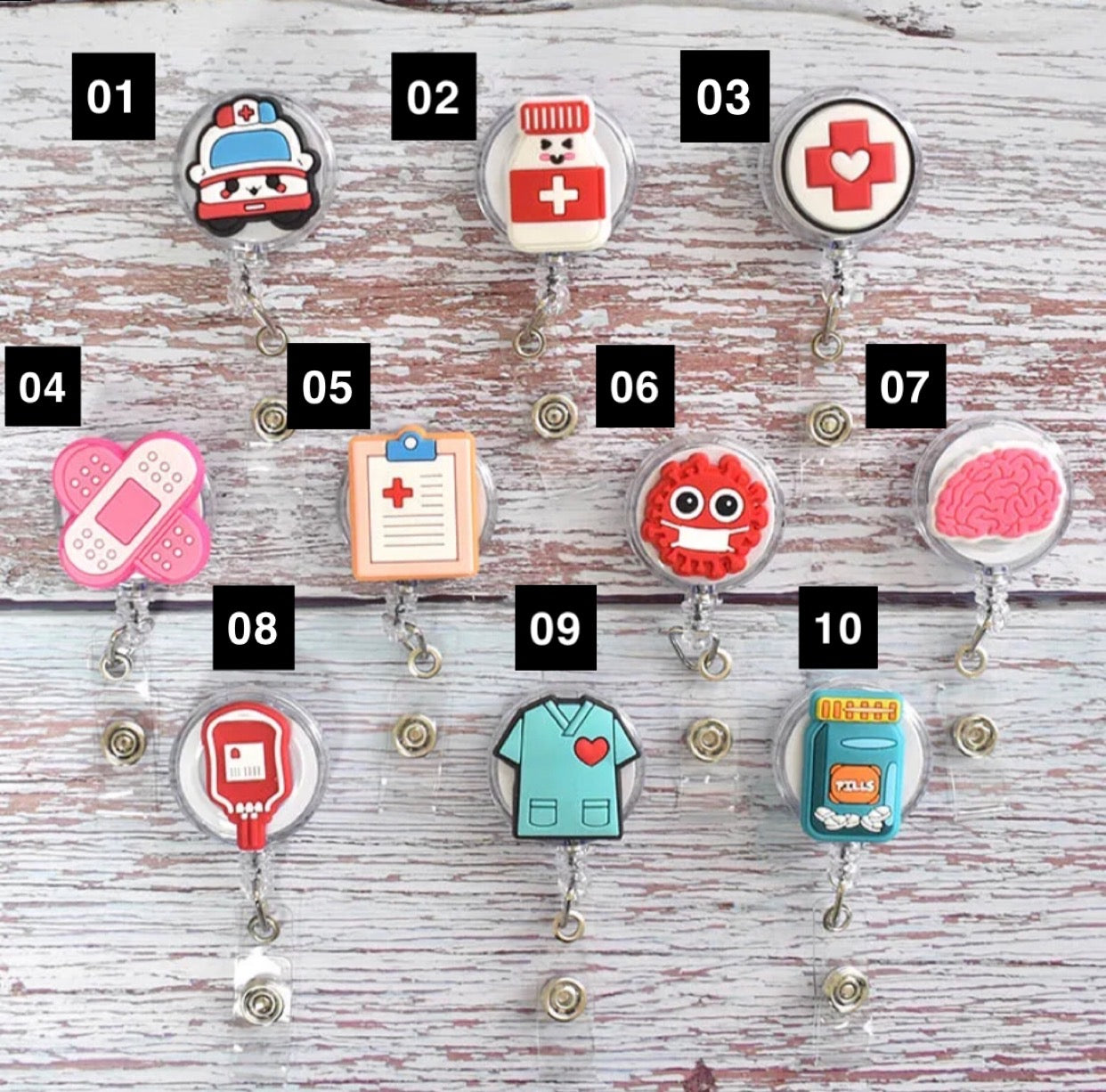 Cartoon Animal Style Retractable Badge Reel For Nurse&Doctor Card